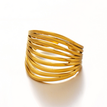 Load image into Gallery viewer, Chunky Lined Statement Ring