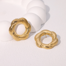 Load image into Gallery viewer, Versailles Twisted Round Stud Statement Earrings
