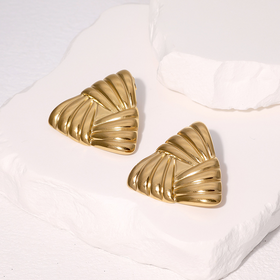 Versailles Twisted Triangular Stud Statement Earrings