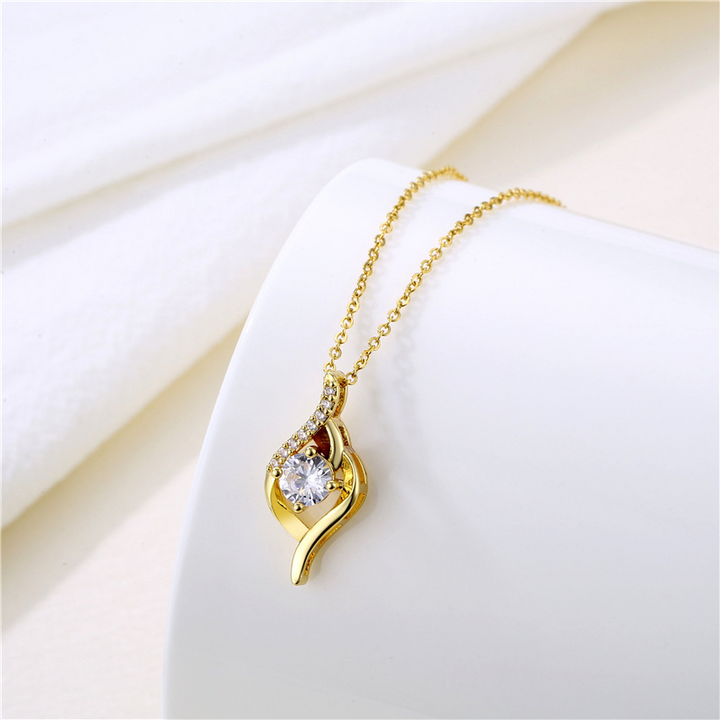 Aurora Flame Crystal Pendant & Chain