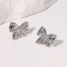 Load image into Gallery viewer, Valentina Ribbon Bow Stud Earrings
