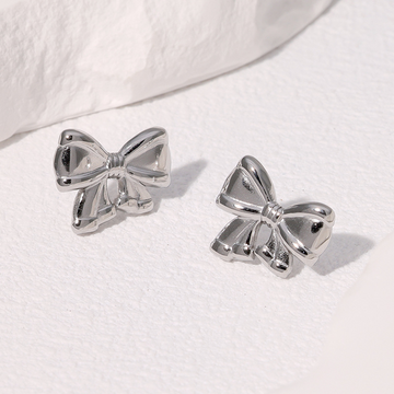 Valentina Ribbon Bow Stud Earrings
