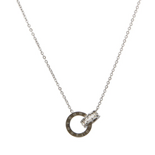 Load image into Gallery viewer, Eterna Roman Numeral &amp; Encrusted Pendant Necklace
