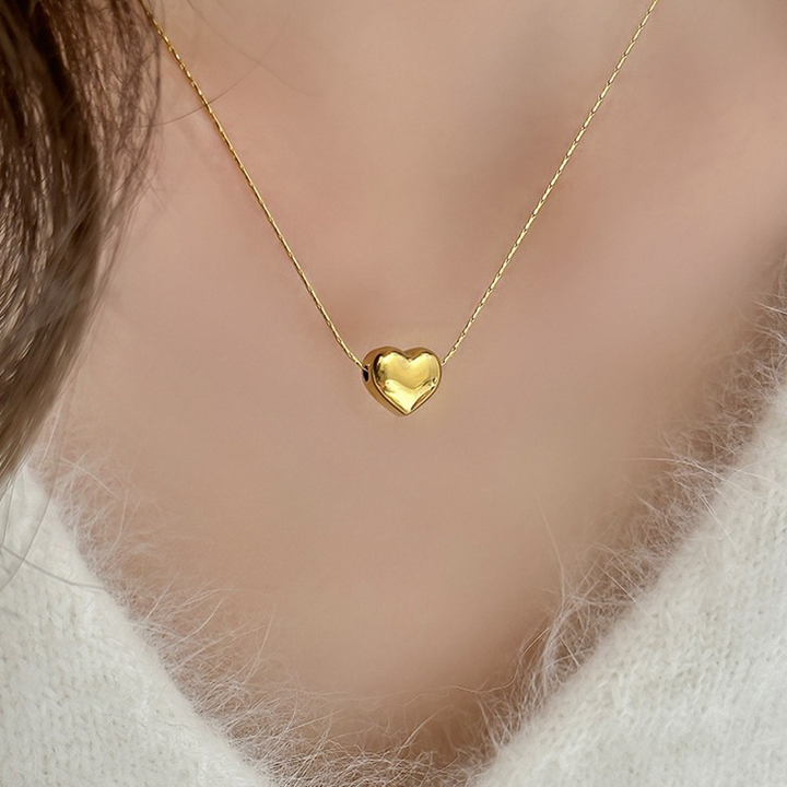 Beaded Heart Pendant & Chain