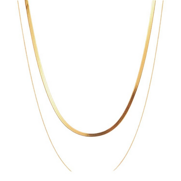 Double Layer Snake Bone Chain Necklace