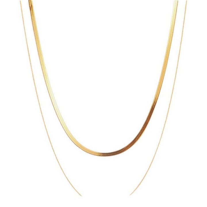 Double Layer Snake Bone Chain Necklace