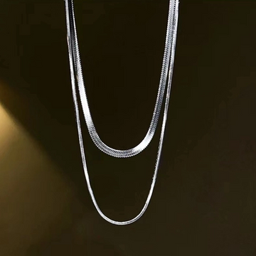 Double Layer Snake Bone Chain Necklace